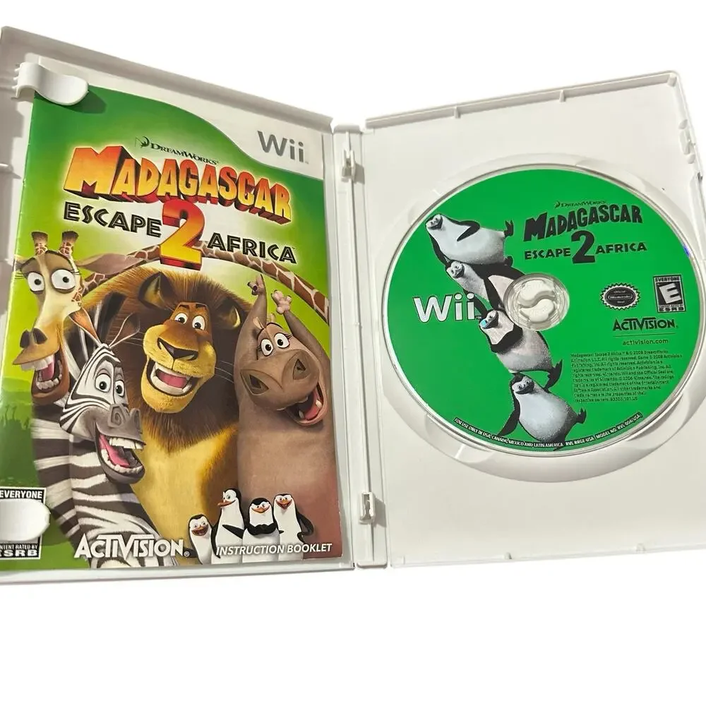 Madagascar Escape 2 Africa Nintendo Wii Game 2008 Complete w/ Manual Untested